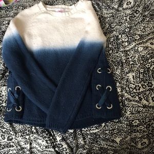 Blue and white sweater from justice